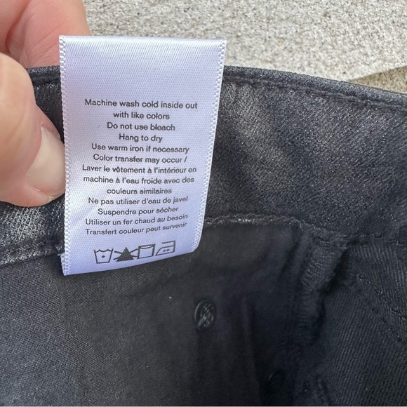 Rag & Bone Casey Coated High Rise Ankle Flare Black Jeans Size 30 Indie Sleaze - Picture 16 of 16